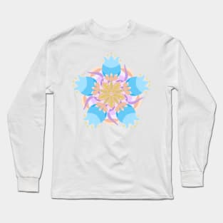 Bluebell Mandala Purple Long Sleeve T-Shirt